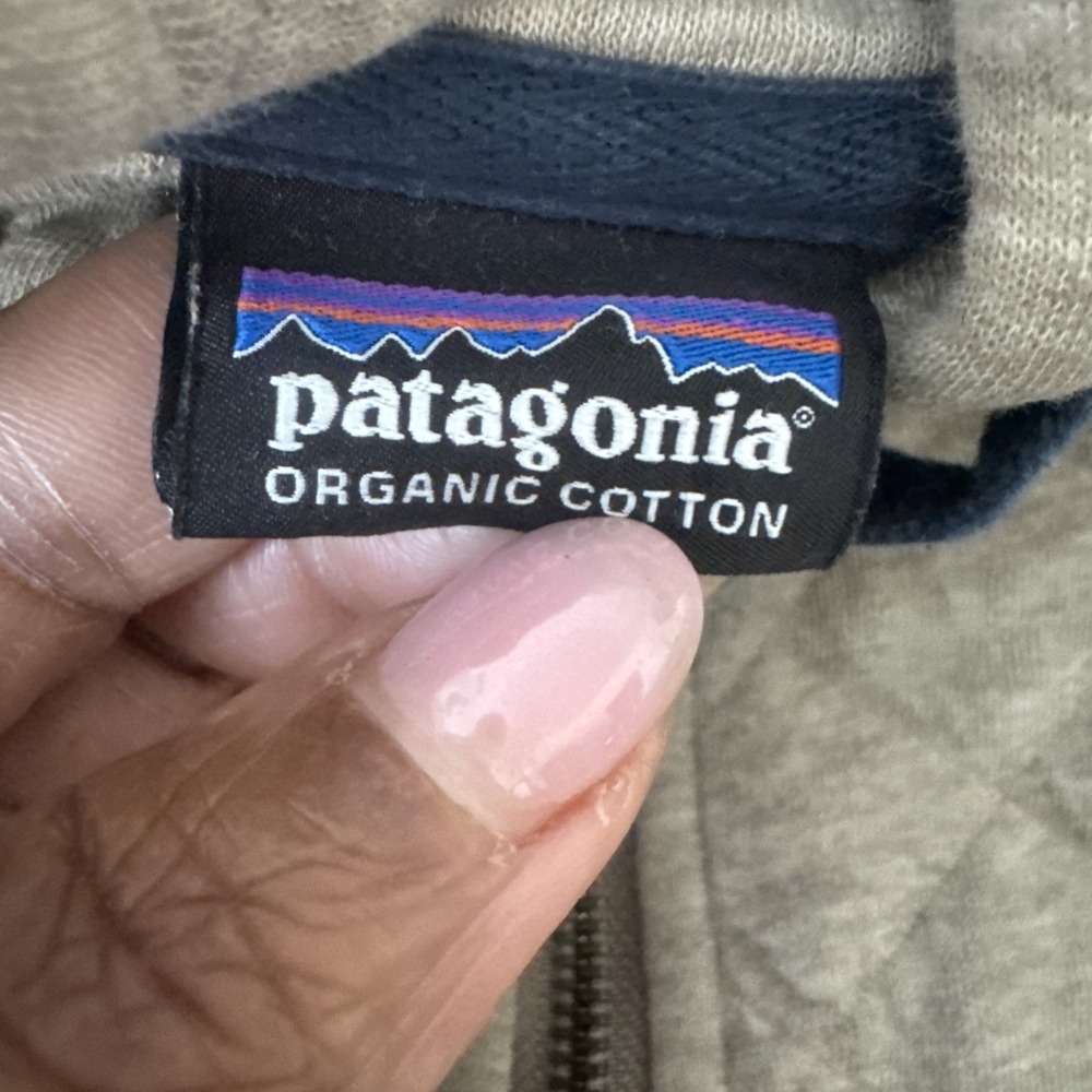 Patagonia Organic Cotton Quilted Full-Zip Hoody Mens XL Grey - Picture 3 of 12